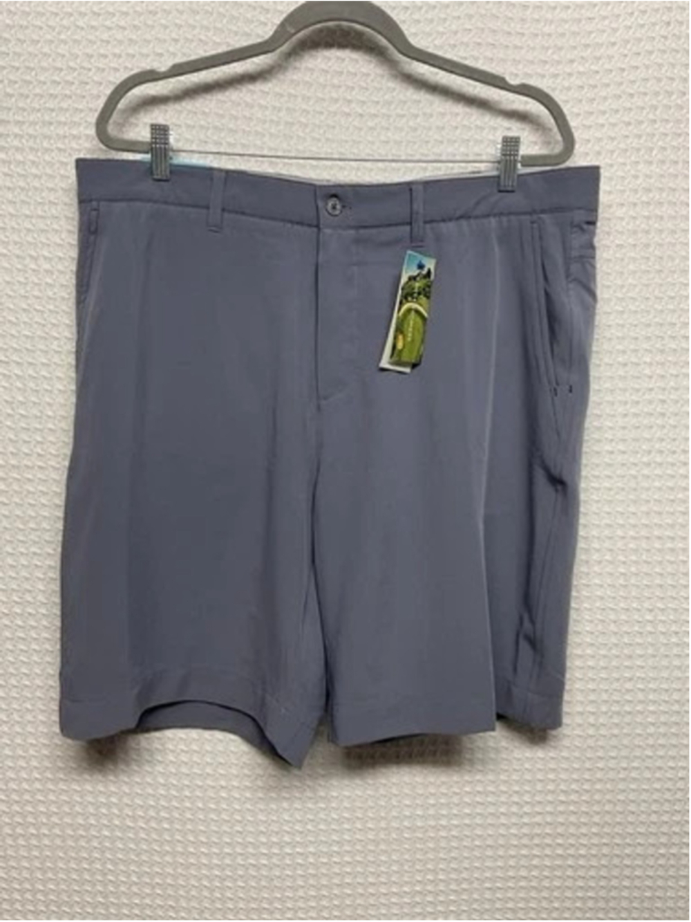 NWT Bermuda Sands Gray Polyester Lightweight Bermuda Golf Shorts Men‎ 40